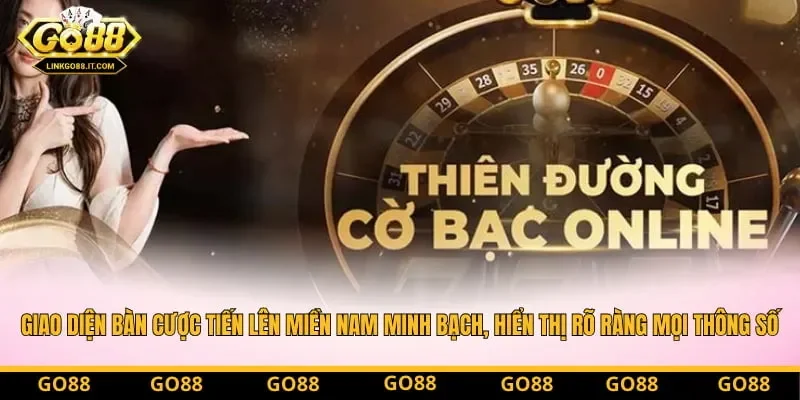 Giao diện bàn cược Tiến lên miền Nam minh bạch, hiển thị rõ ràng mọi thông số. Giao diện bàn cược Tiến lên miền Nam minh bạch, hiển thị rõ ràng mọi thông số.