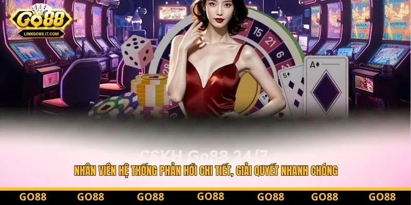 Nhân viên hệ thống phản hồi chi tiết, giải quyết nhanh chóng vướng mắc của người chơi. Nhân viên hệ thống phản hồi chi tiết, giải quyết nhanh chóng vướng mắc của người chơi.