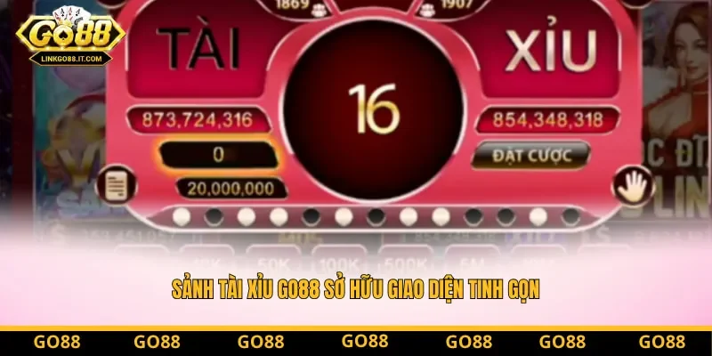 Sảnh Tài Xỉu Go88 sở hữu giao diện tinh gọn, hiển thị bảng lịch sử cầu trực quan Sảnh Tài Xỉu Go88 sở hữu giao diện tinh gọn, hiển thị bảng lịch sử cầu trực quan